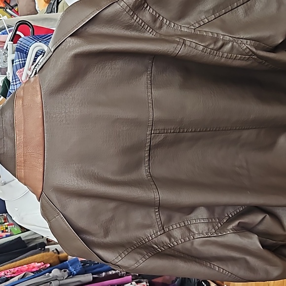 Men's Brown Leather Jacket sz 5x - Picture 3 of 5